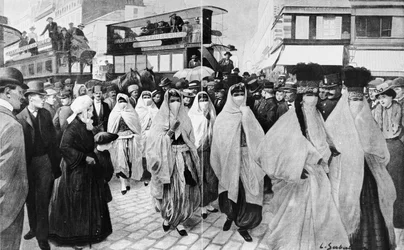 Weltausstellung: Künstler des orientalischen Theaters kehren zum Trocadero zurück, 1900